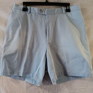 Peter Millar Blue Golf Shorts Sz 35 100% Pima Cotton Flat Front